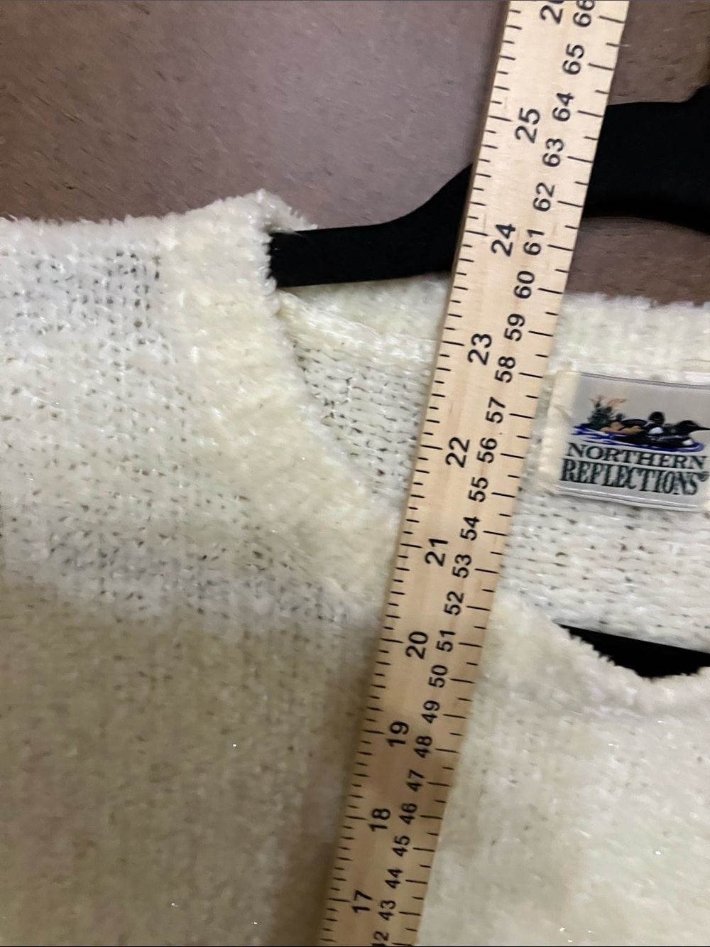 croft & barrow Cream Bouclé Crewneck Sweater - Picture 6 of 9